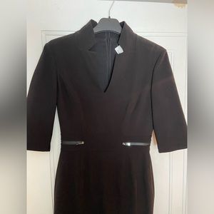 Tahari black fitted dress